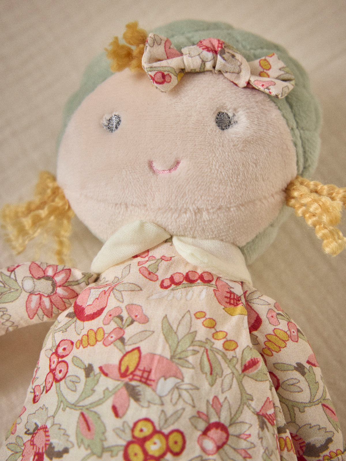 Juliette doll in Mireille printed fabric