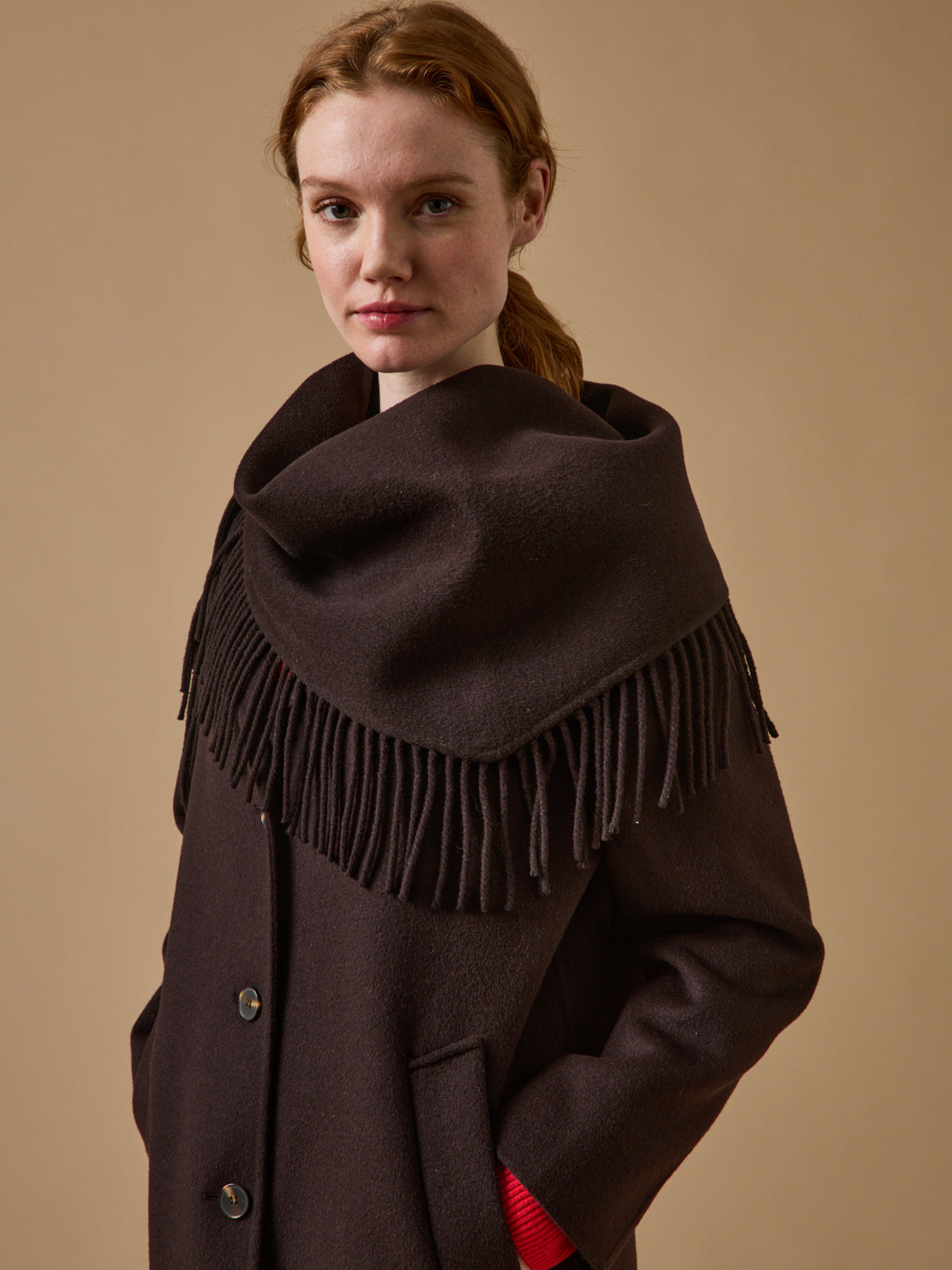 Adult's plain triangular scarf