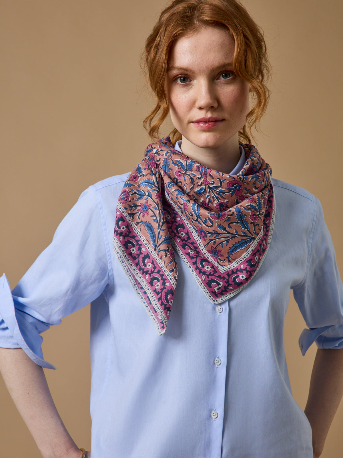 Women's floral print scarf