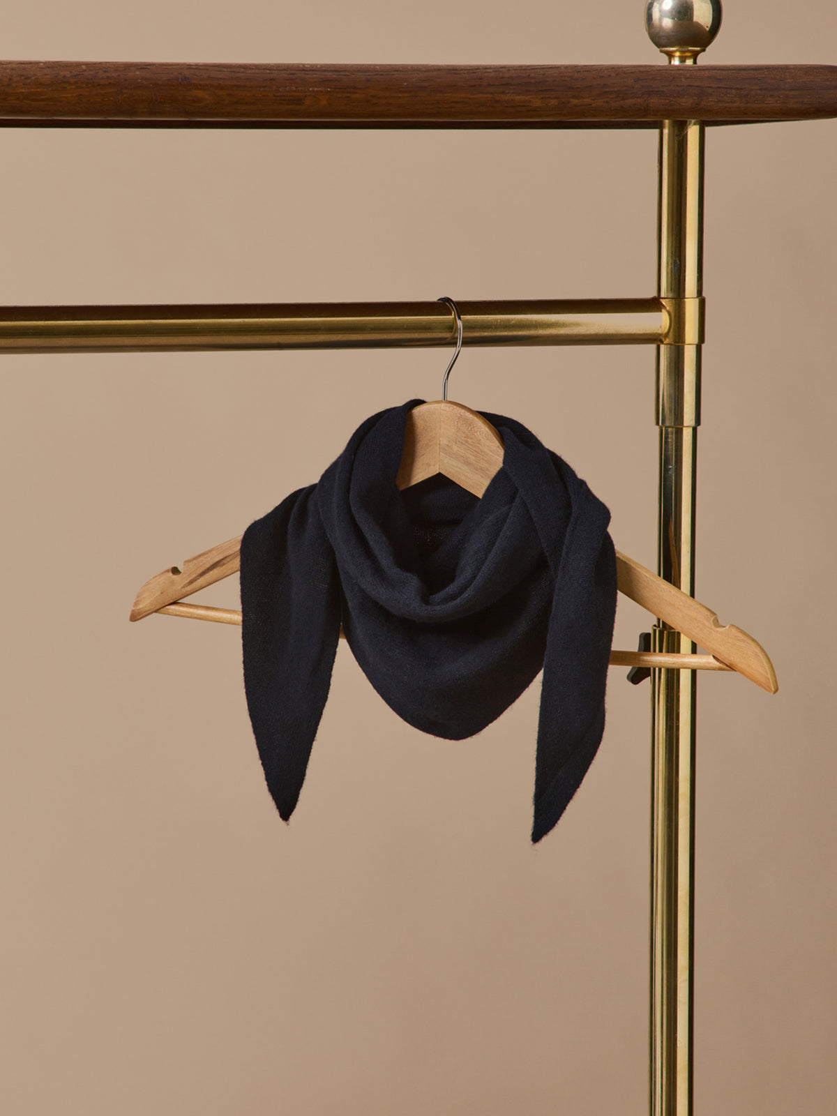 Adult solid color triangular shape wool scarf