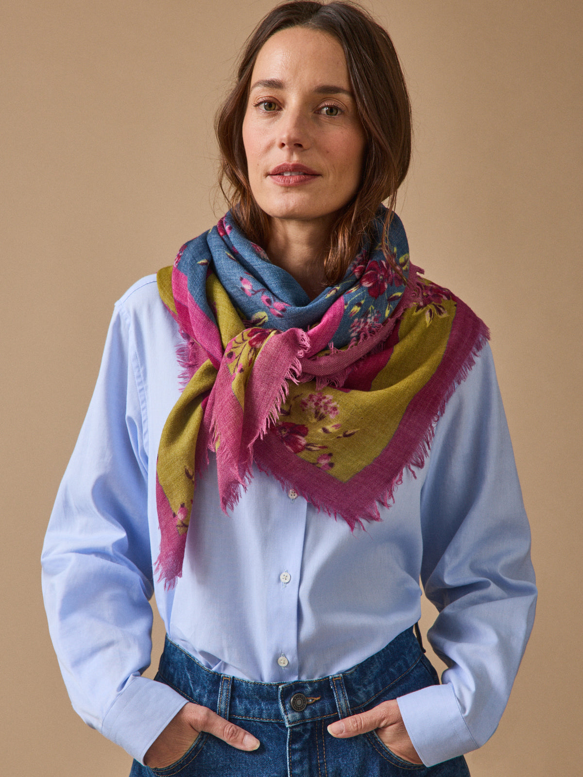 Women's large print scarf