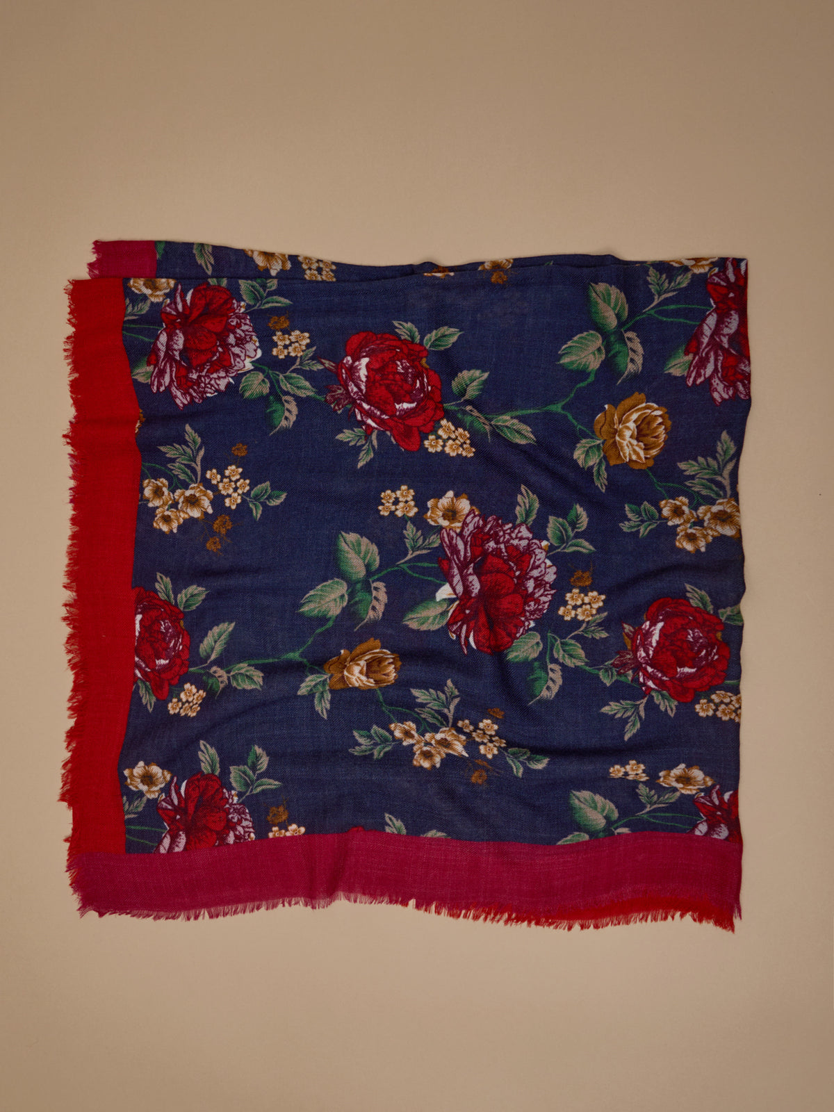 Foulard imprimé en laine femme