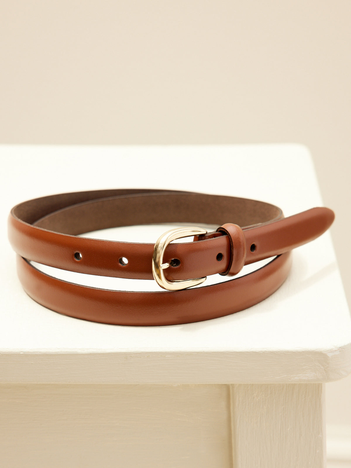 Ceinture fine cuir femme