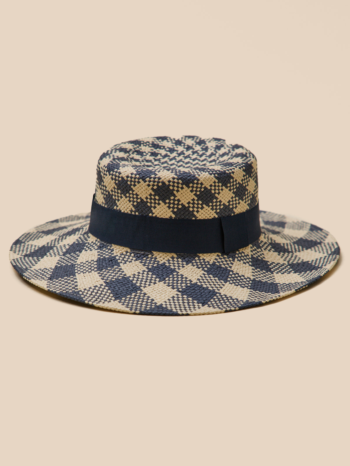 Women's two-color straw hat
