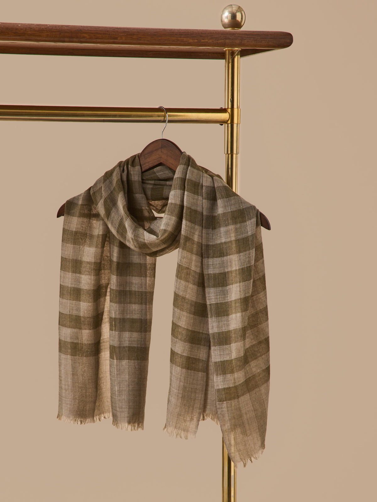 Adult checked twill scarf