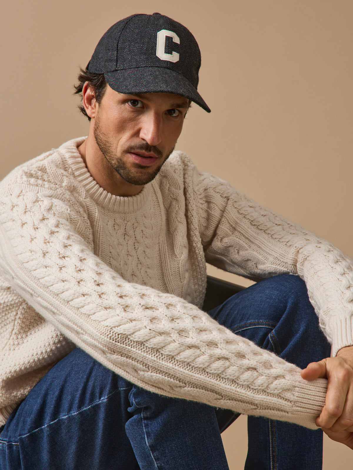 Herringbone cap for adults and children