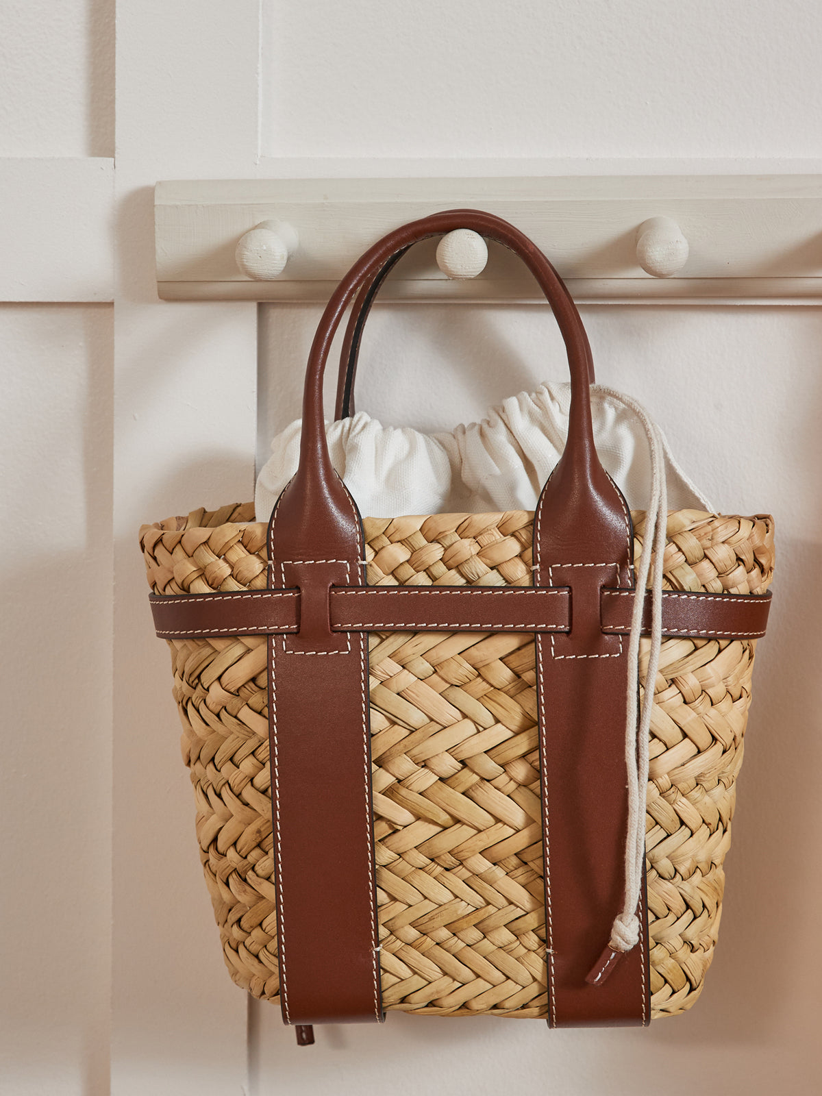 Sac cabas paille et cuir - Collection Maroquinerie Cyrillus