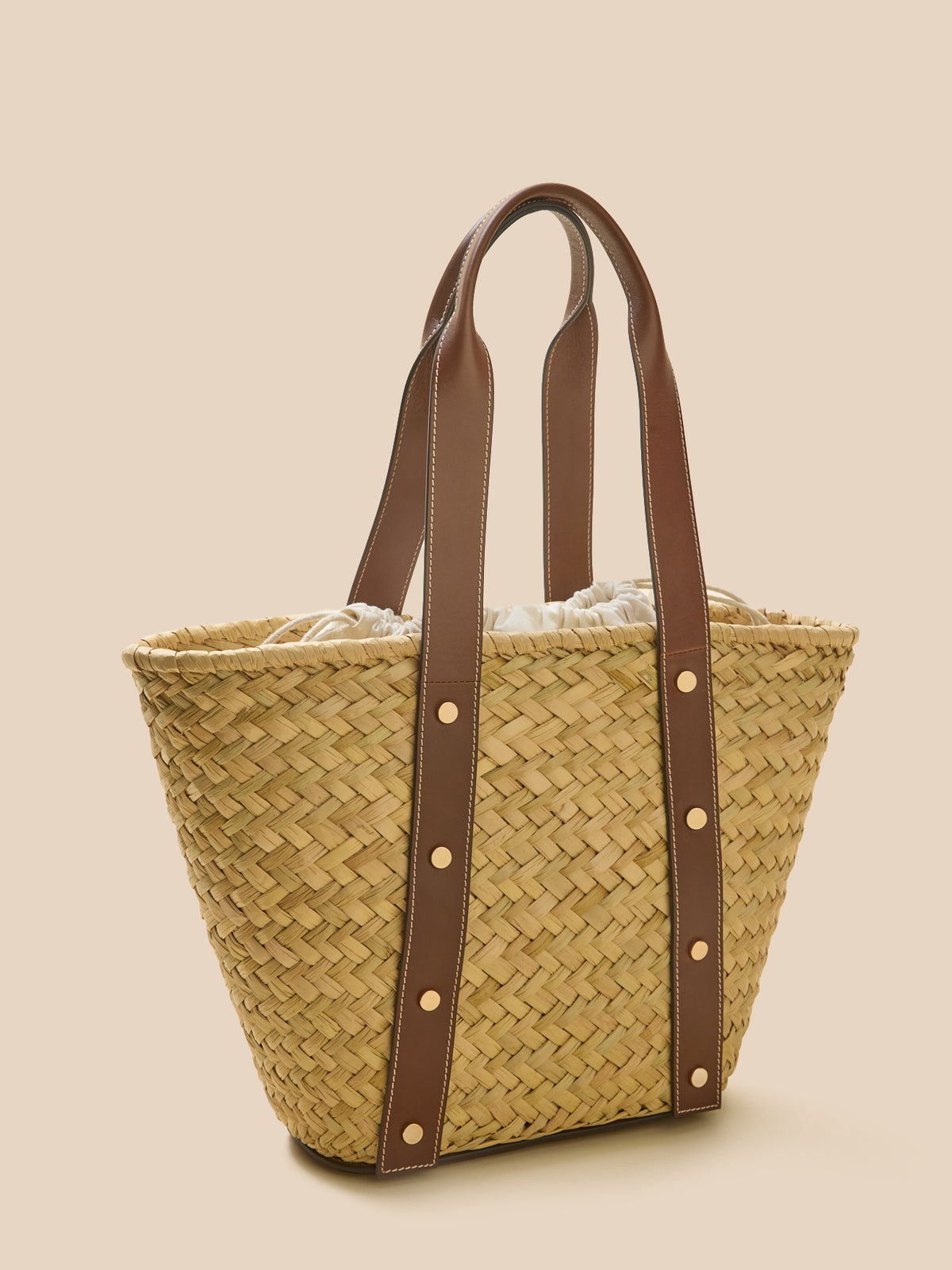 Sac cabas paille et cuir - Collection Maroquinerie Cyrillus