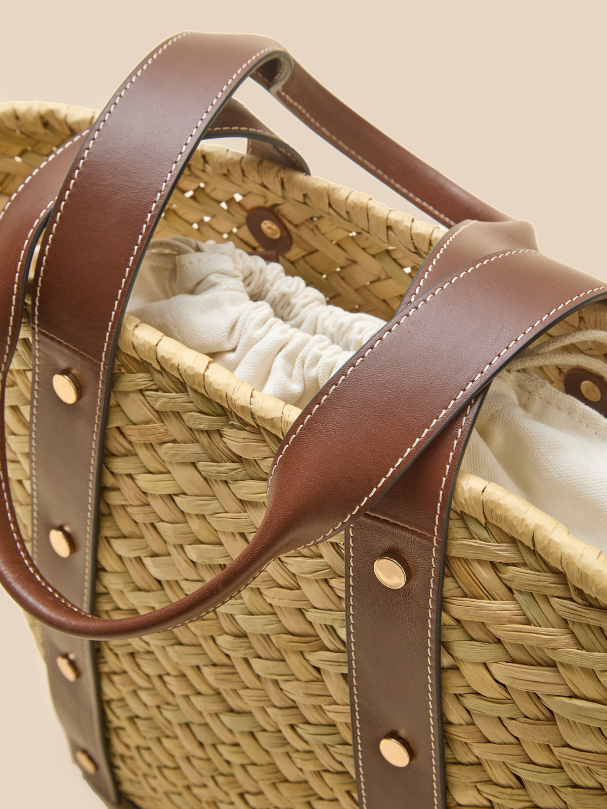 Sac cabas paille et cuir - Collection Maroquinerie Cyrillus
