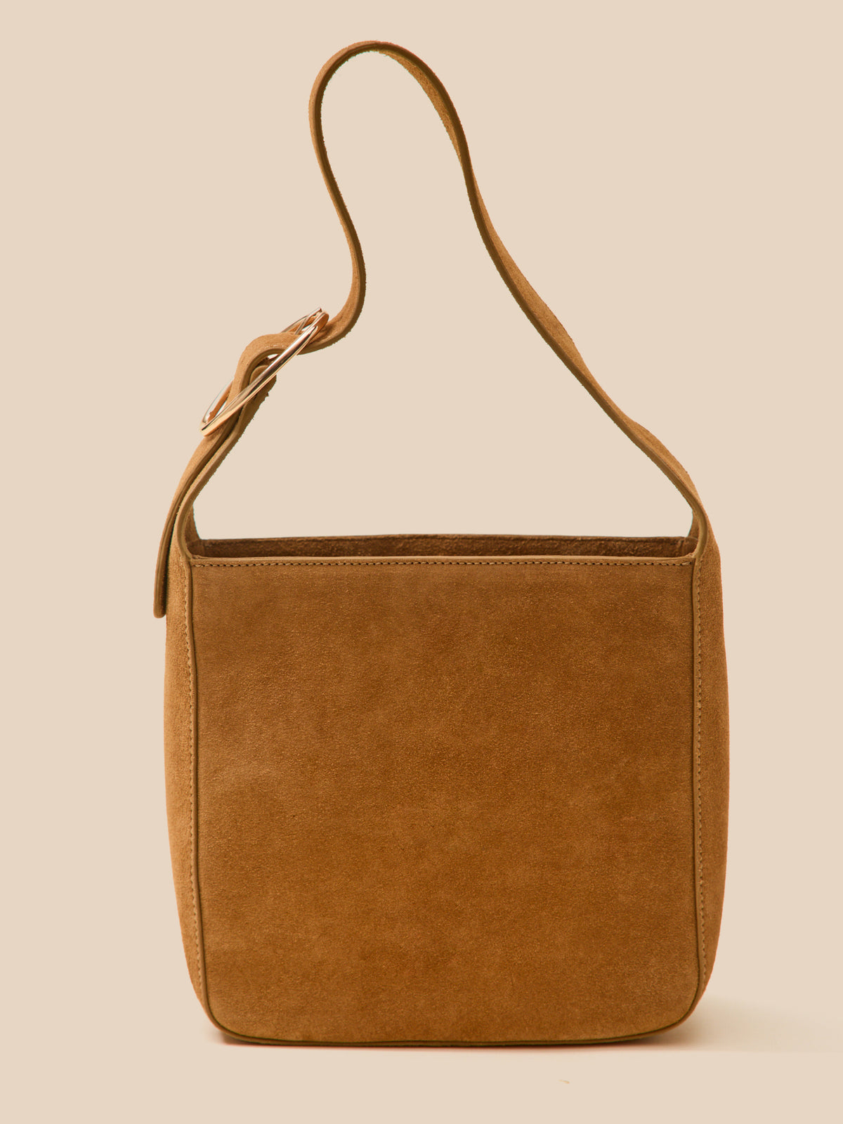 Women's suede leather messenger bag - Cyrillus Small Leather Goods Collection