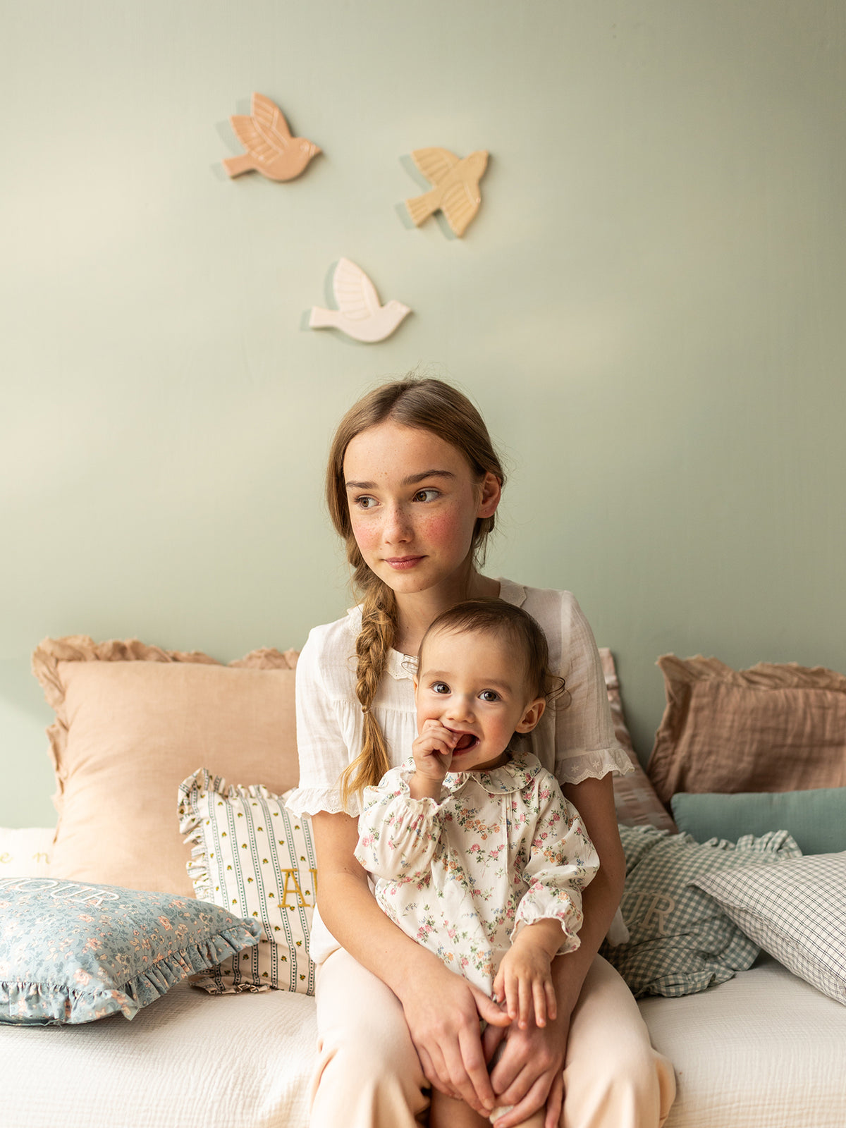 Baby blouse in Liberty Elizabeth fabric