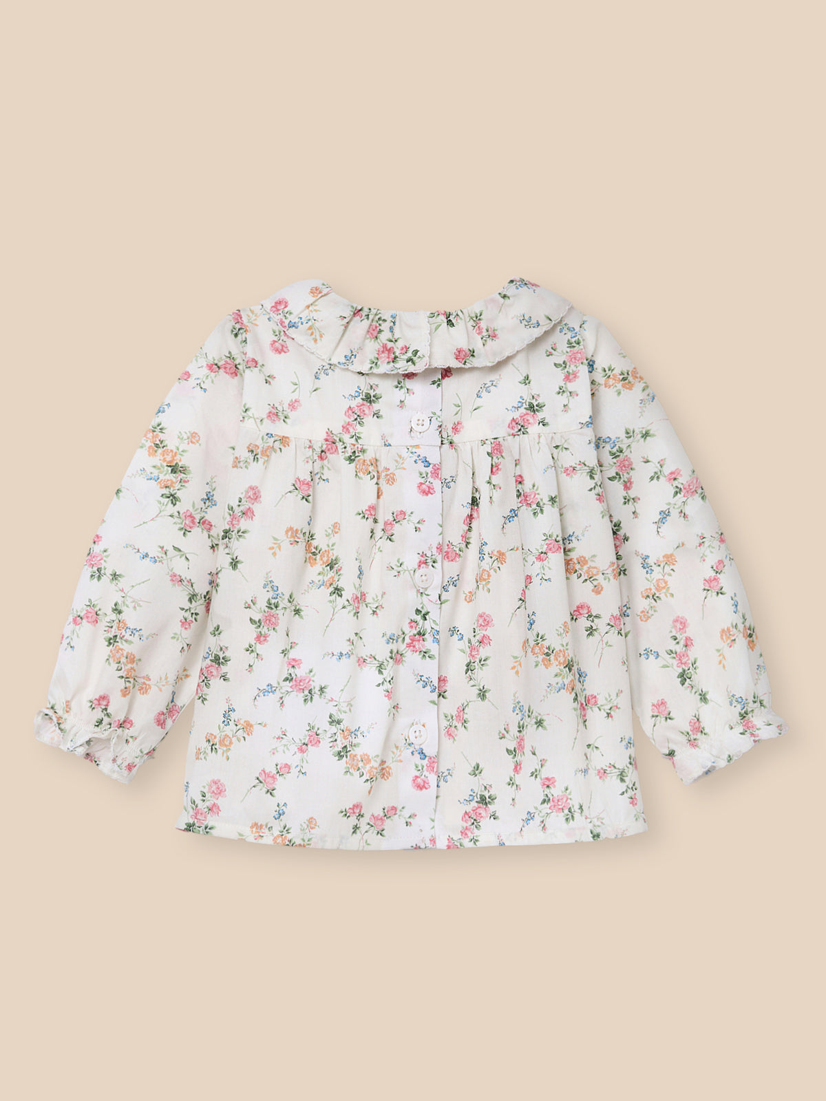 Baby blouse in Liberty Elizabeth fabric