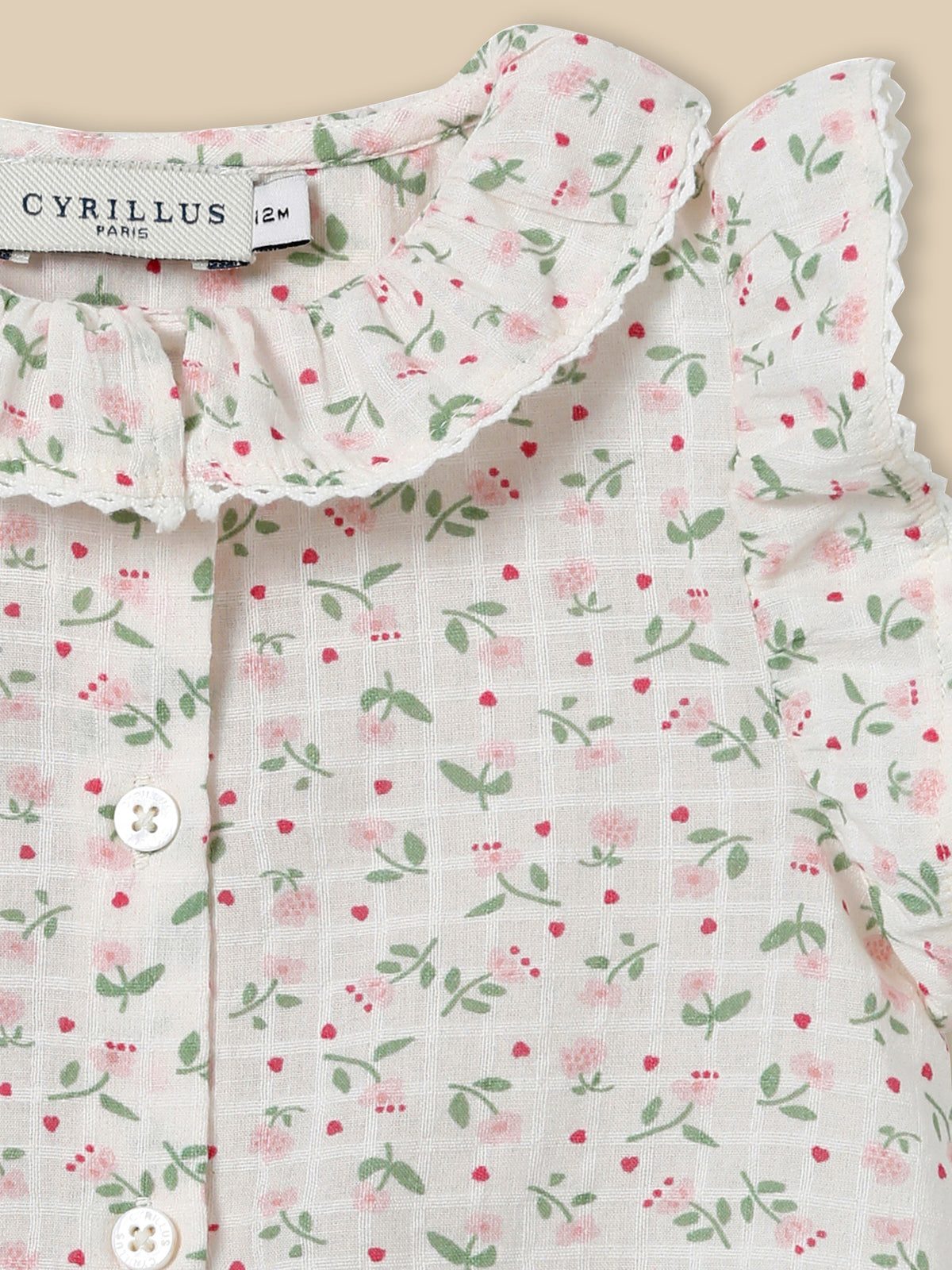 Baby cotton double gauze blouse