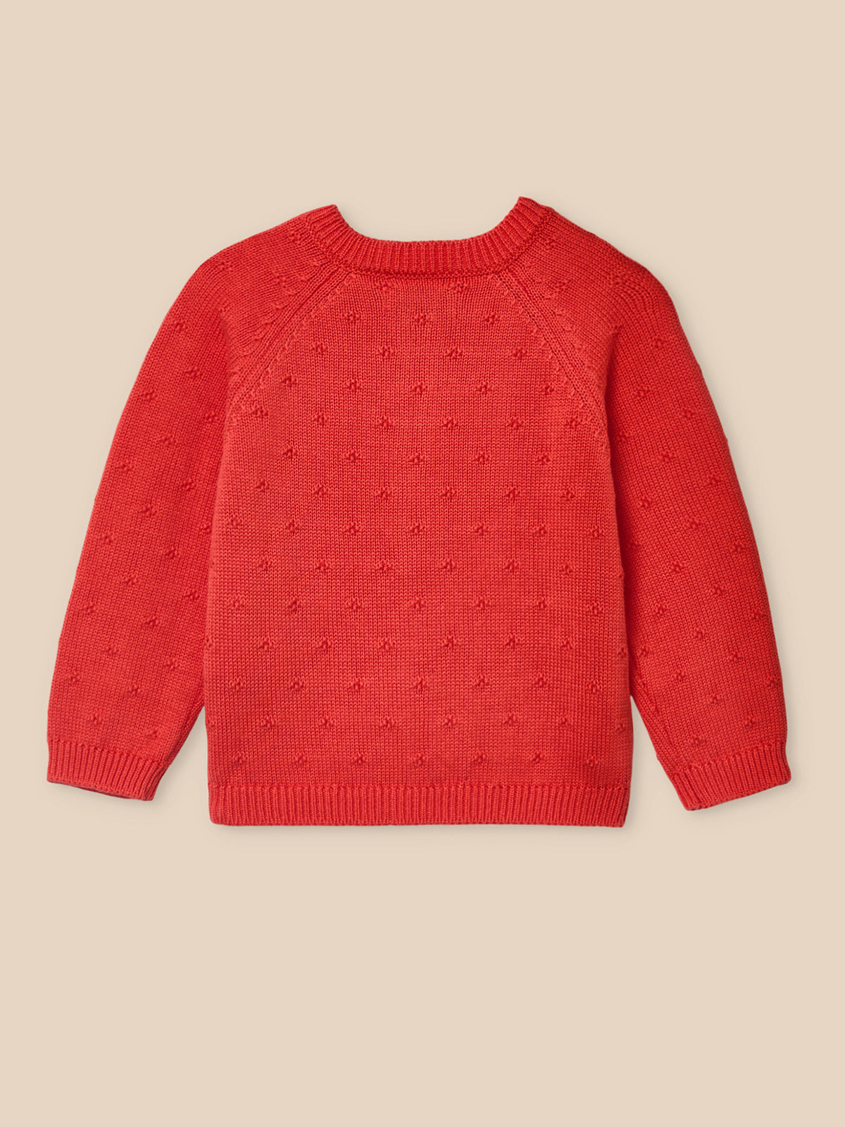 Baby's organic cotton openwork knit cardigan