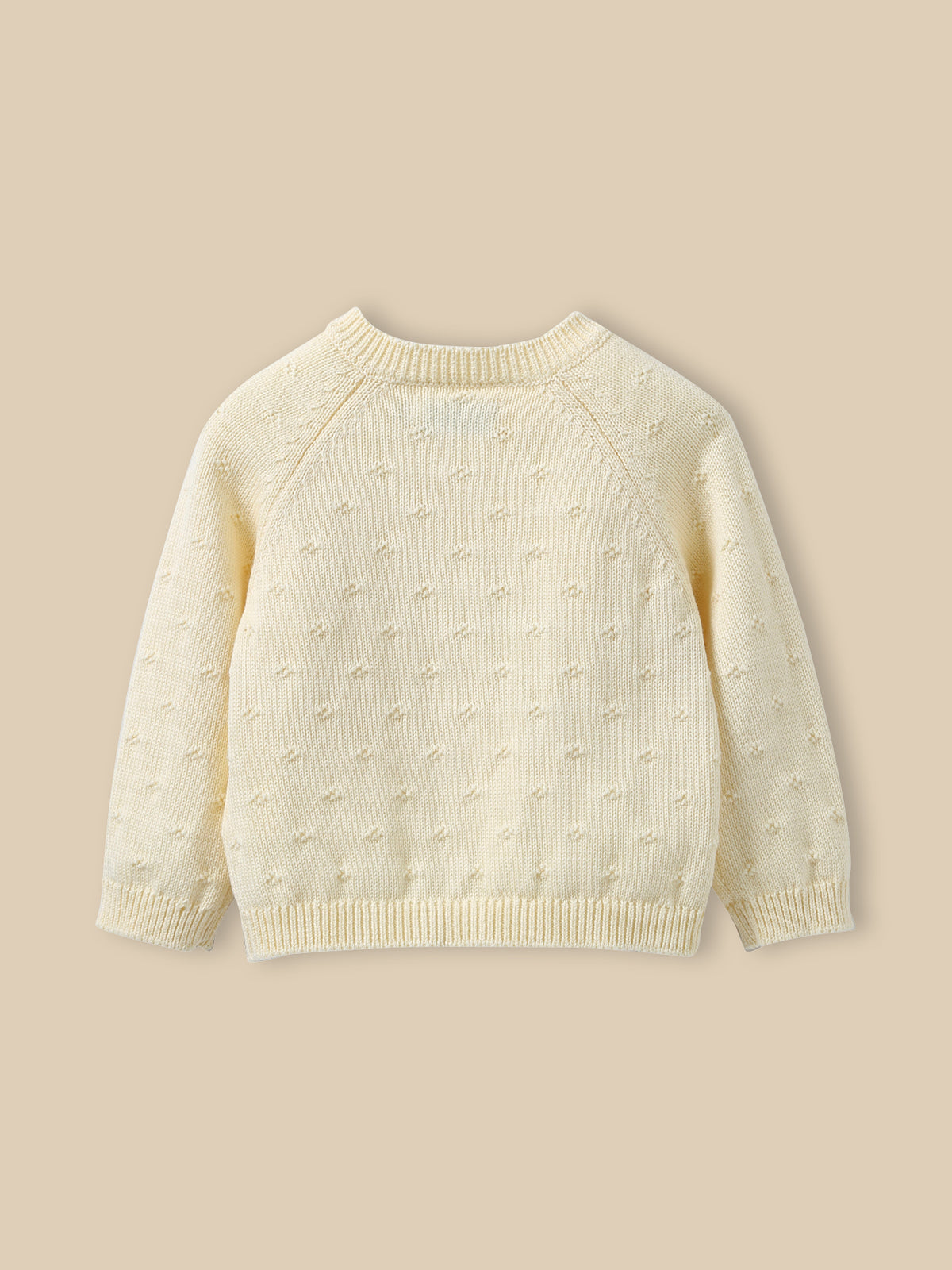 Baby's organic cotton openwork knit cardigan