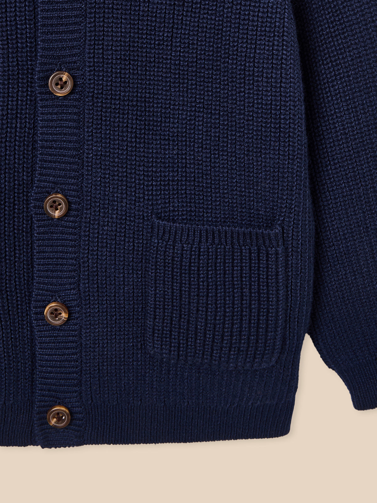 Organic cotton and baby wool cardigan