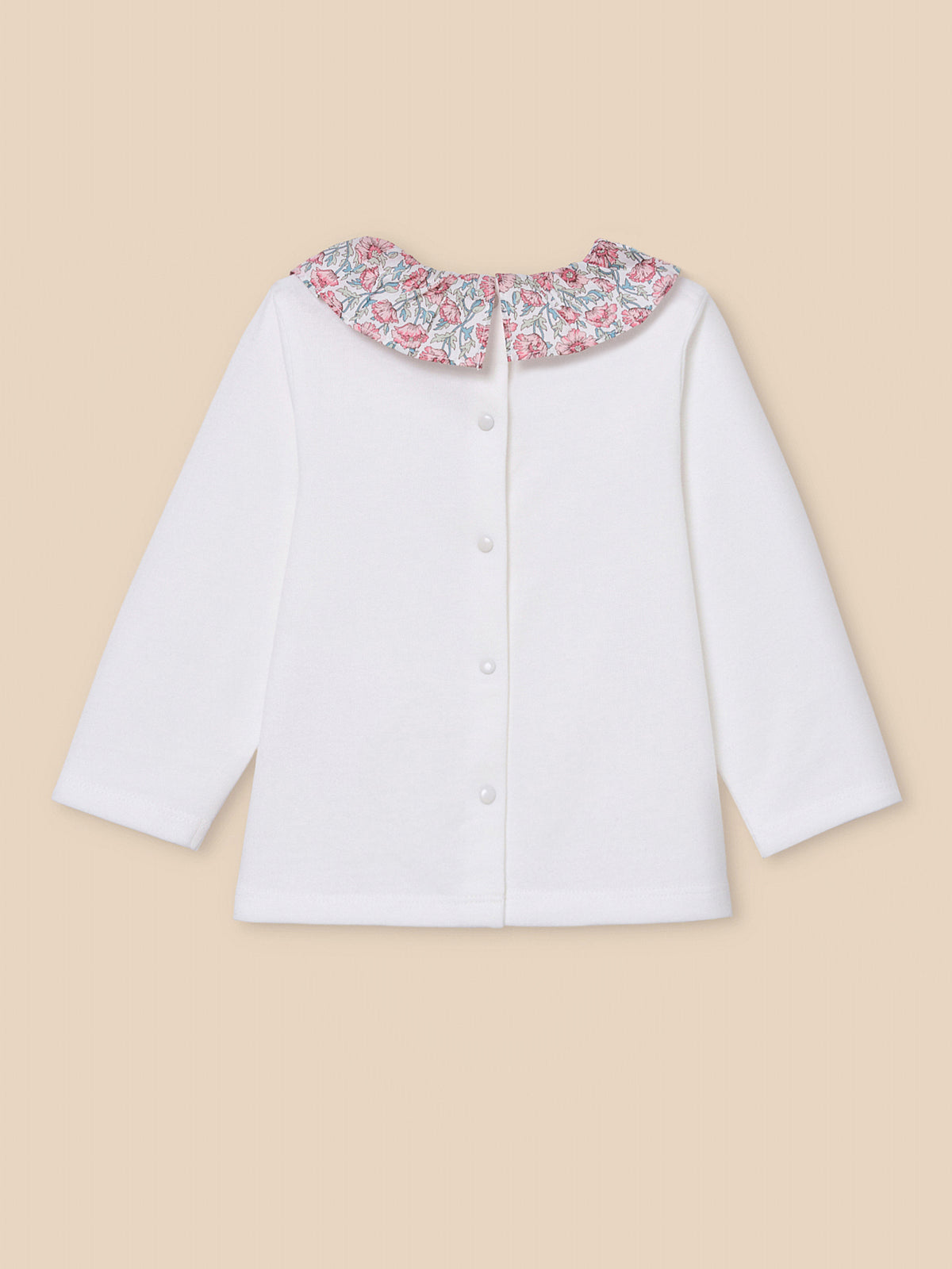 Liberty fabric baby collar T-shirt - Organic cotton