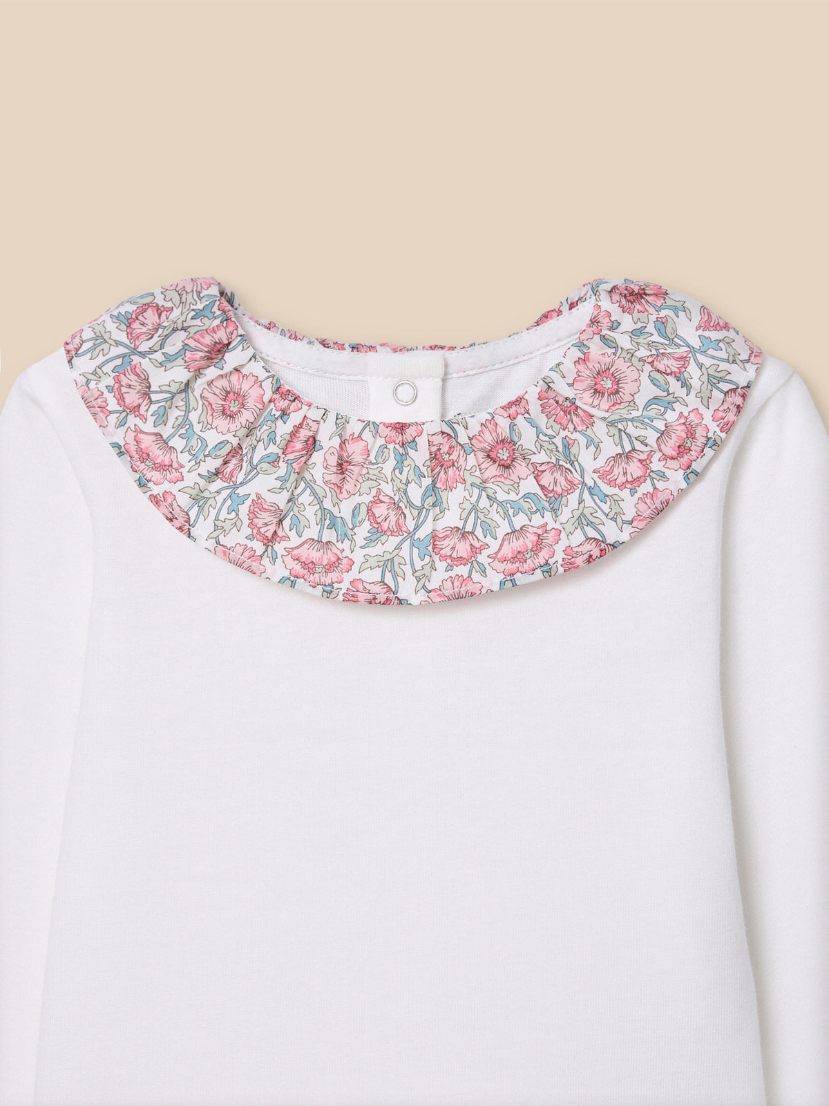 Liberty fabric baby collar T-shirt - Organic cotton