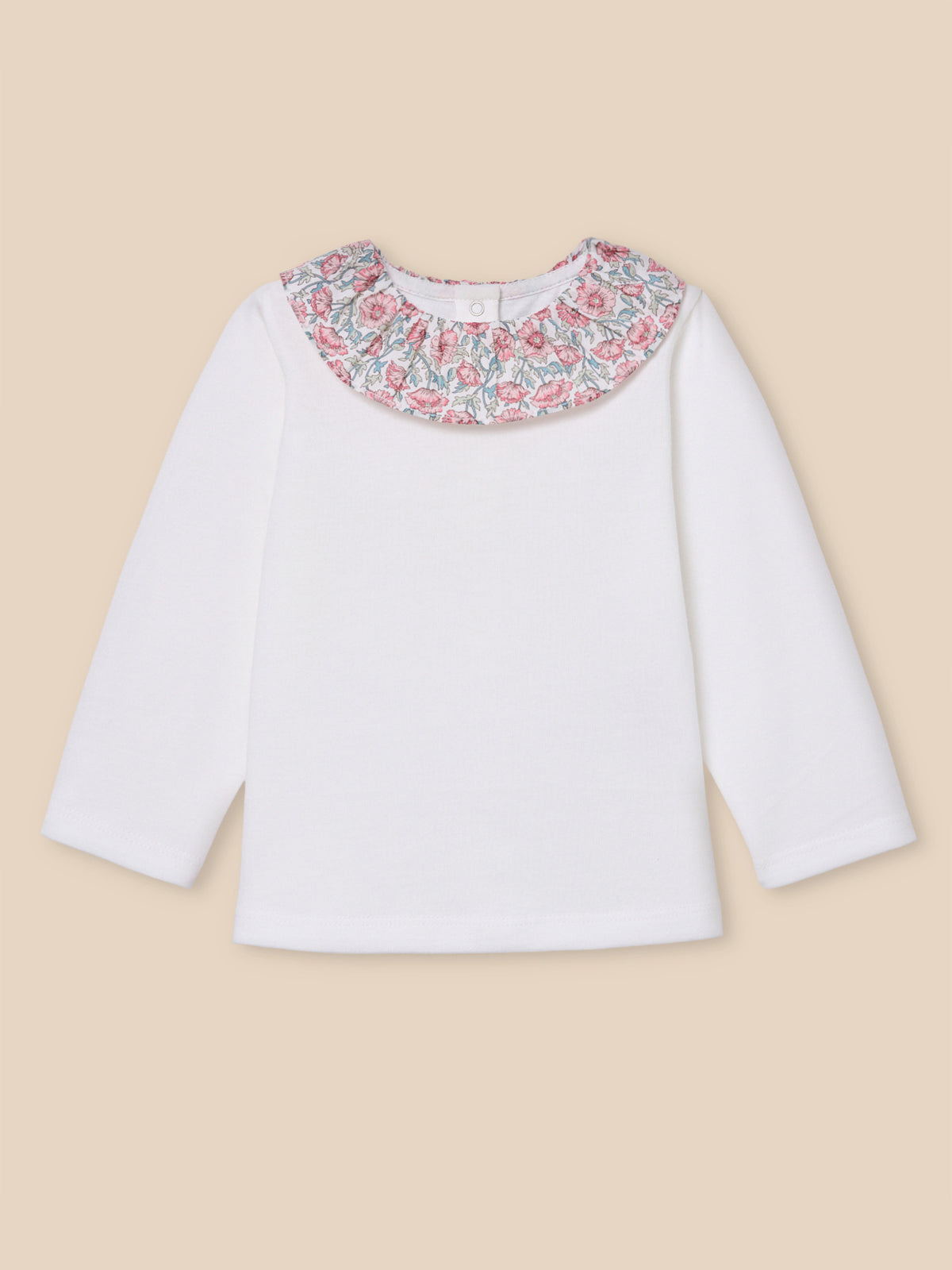 T-shirt col en tissu Liberty Bébé - Coton biologique