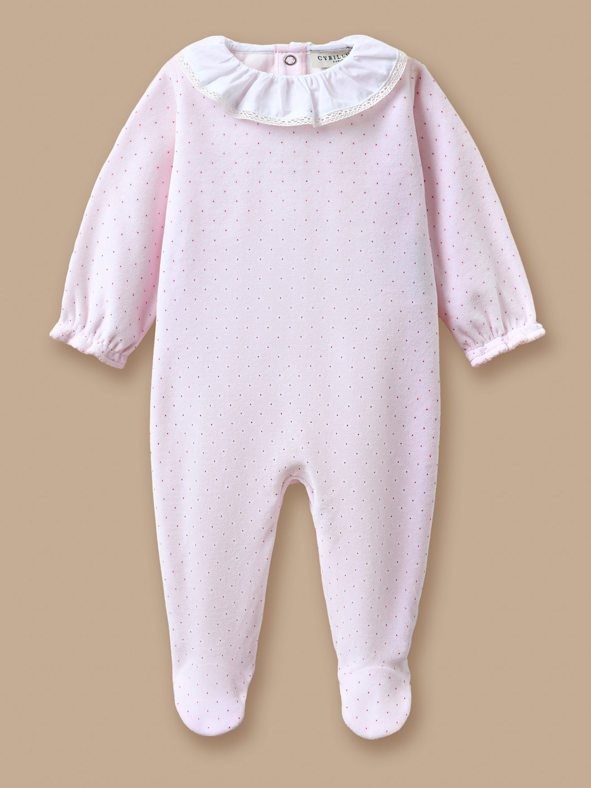 Baby velvet sleepsuit