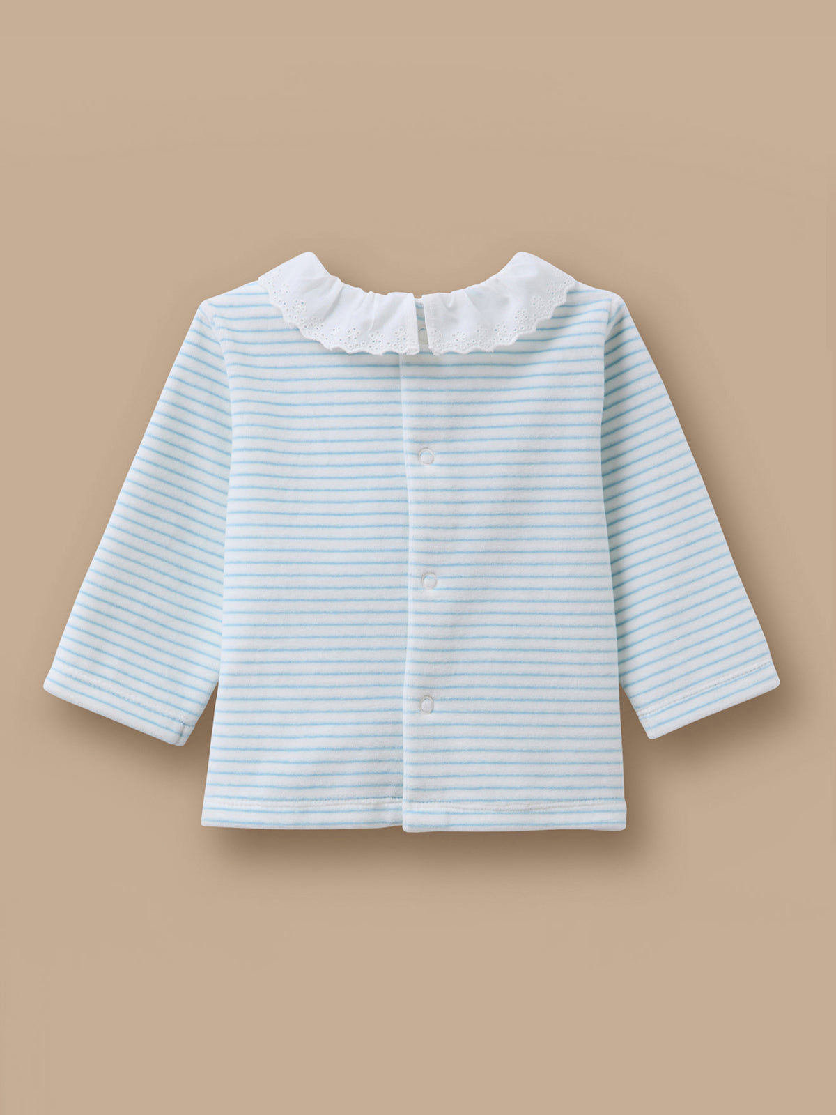 Striped Velvet Baby Pyjamas