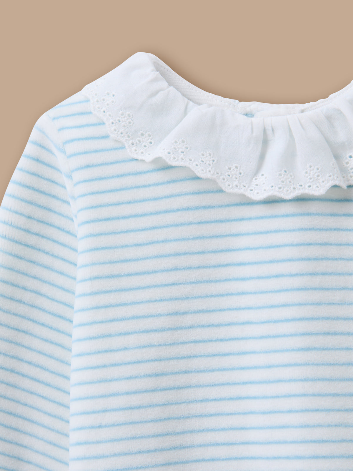 Striped Velvet Baby Pyjamas