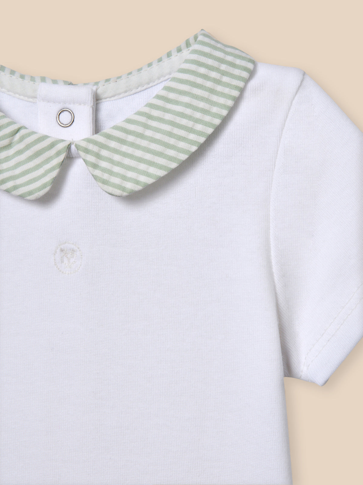 Body Bébé col rayé - Coton biologique