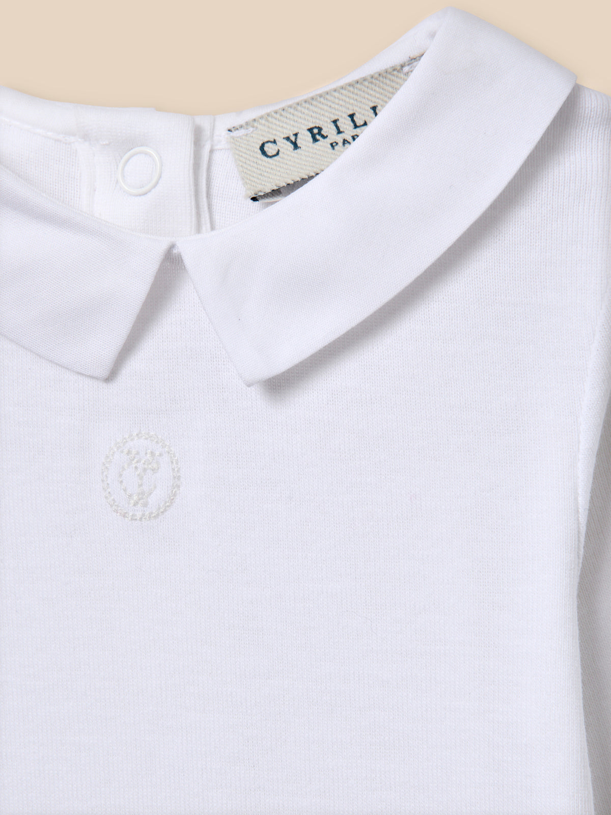 Baby bodysuit with mac milan collar – Organic cotton