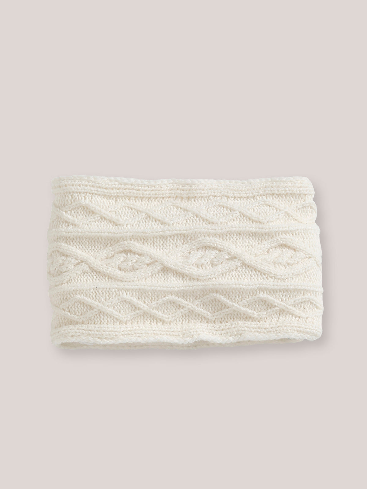 Baby's fleece-lined cable-knit snood