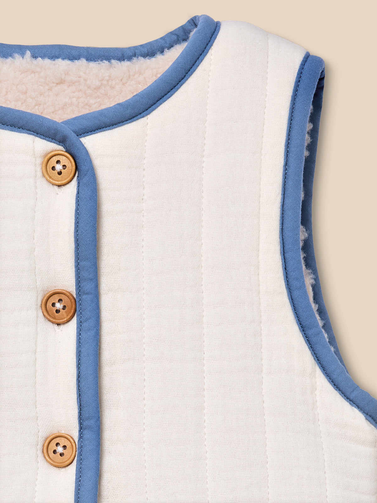Baby reversible sleeveless jacket