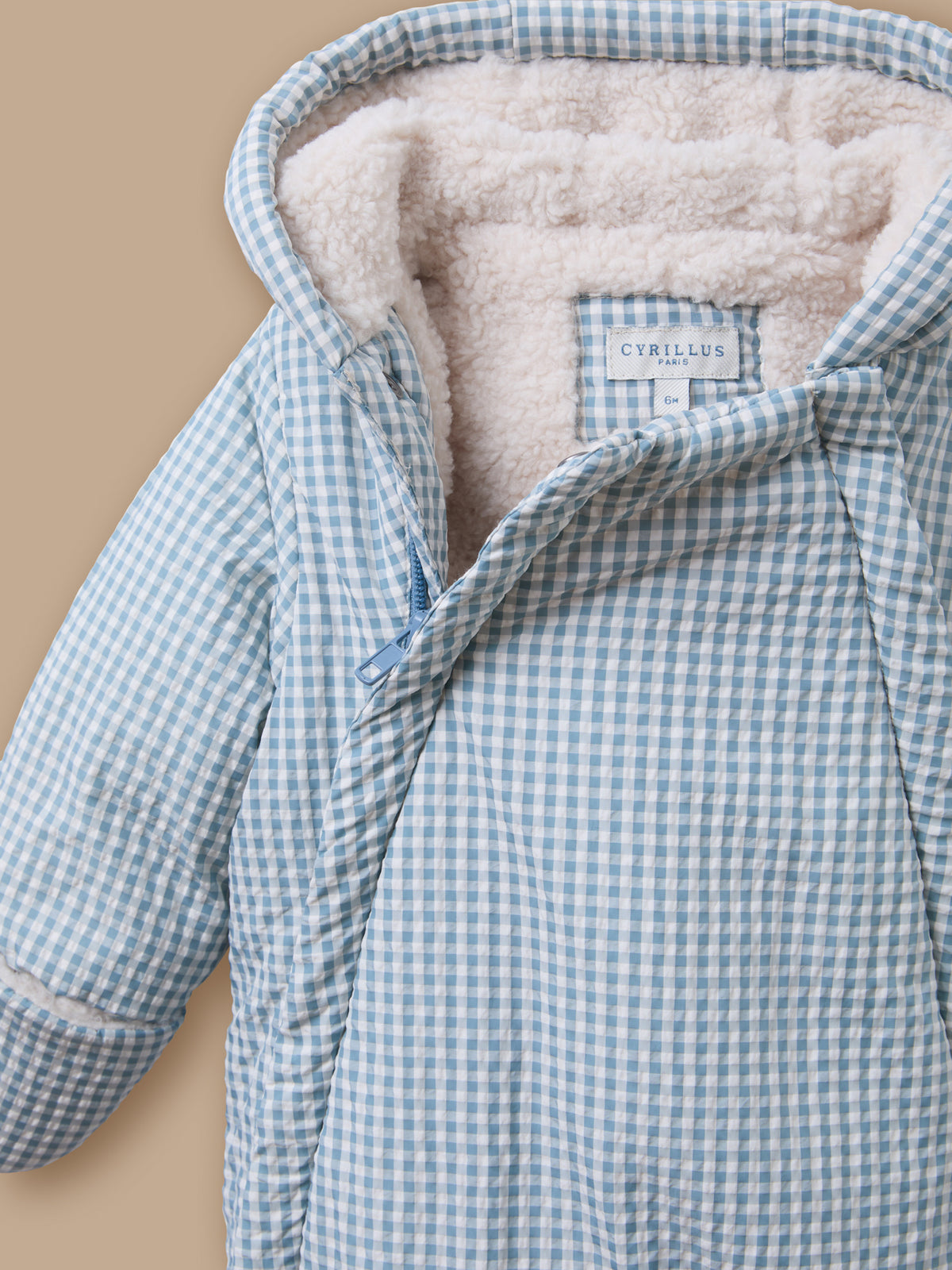Baby Vichy-Print Pilot Suit