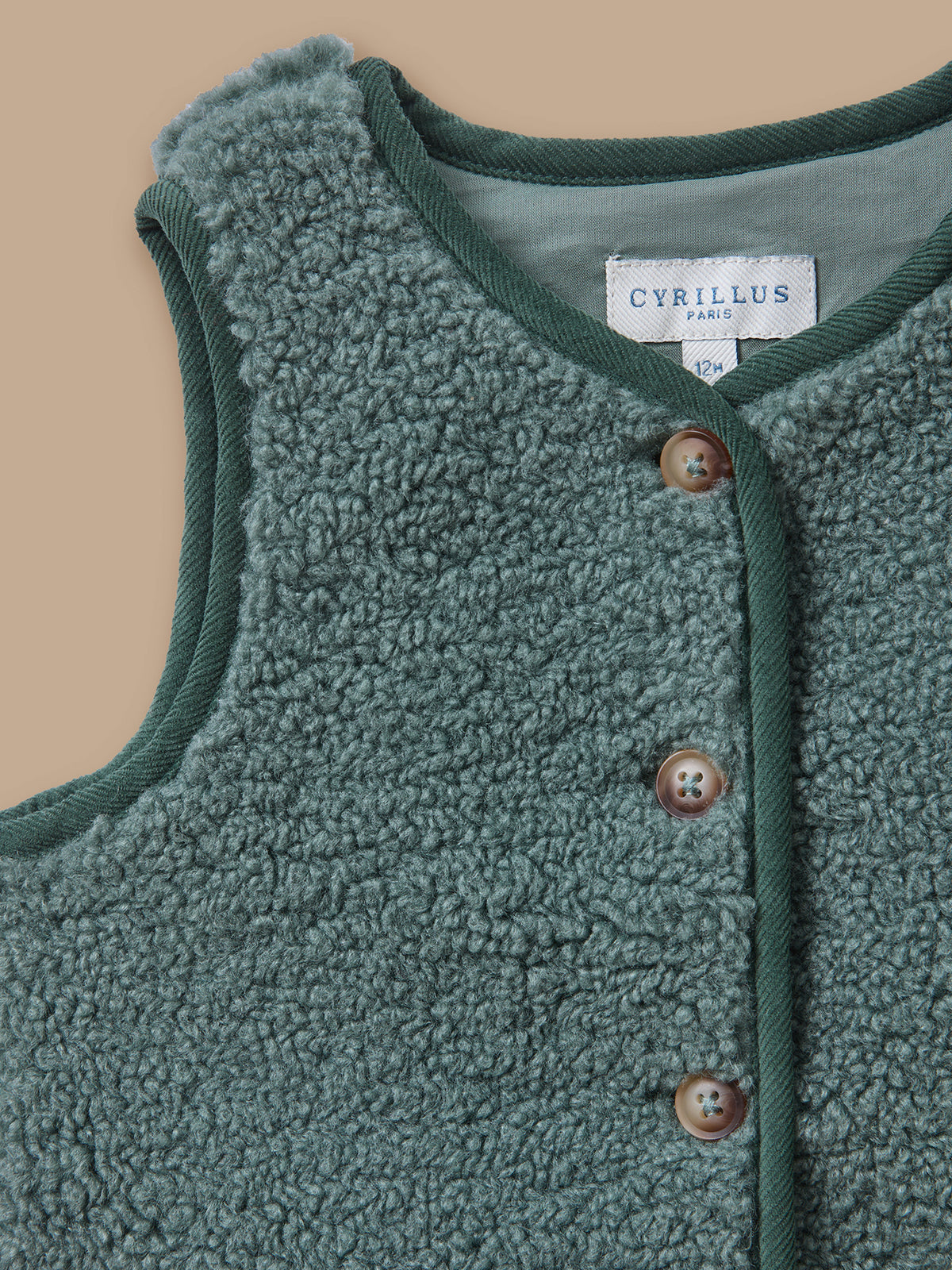 Baby sherpa sleeveless jacket