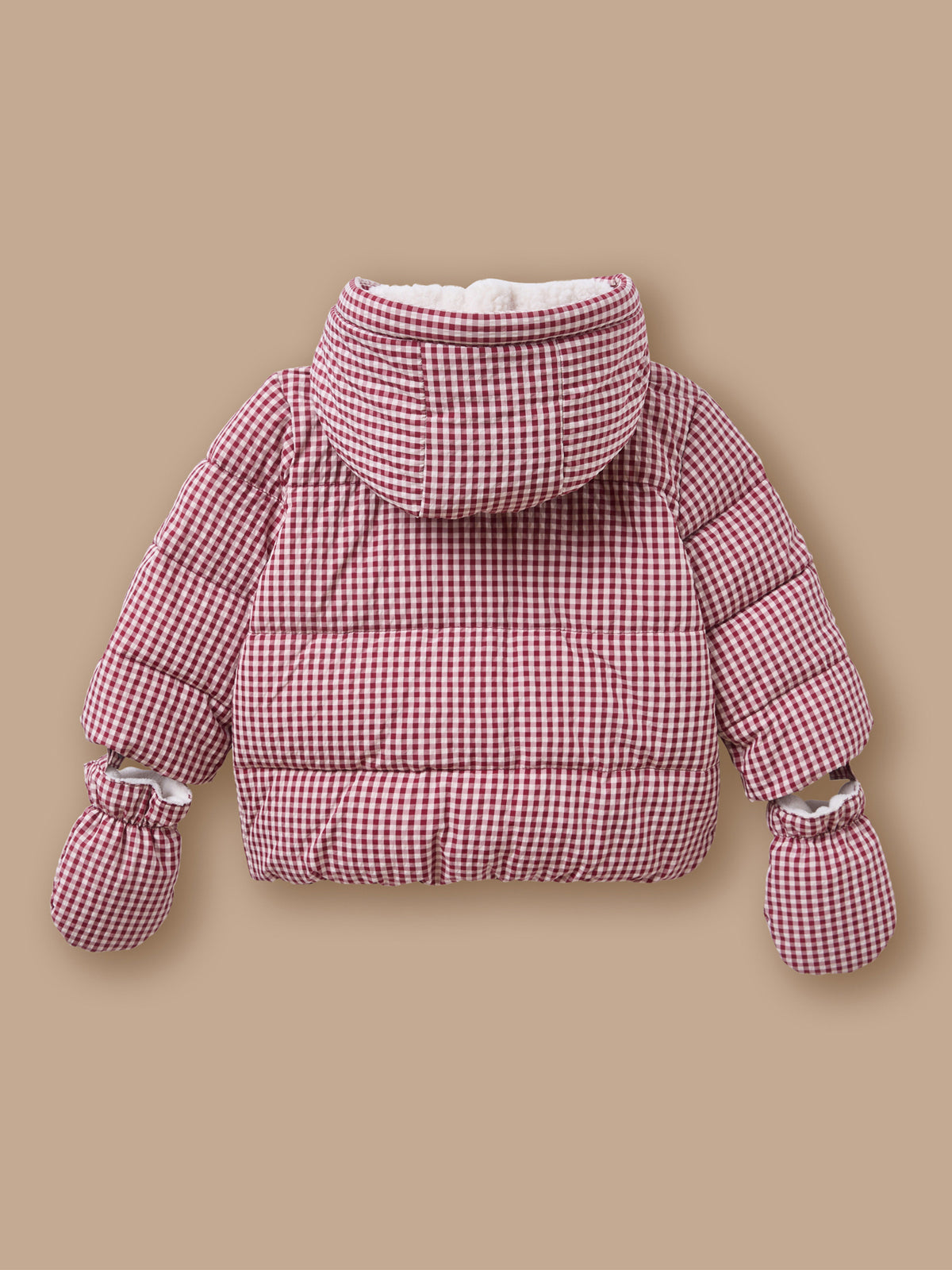 Baby's Vichy-Print Padded Jacket