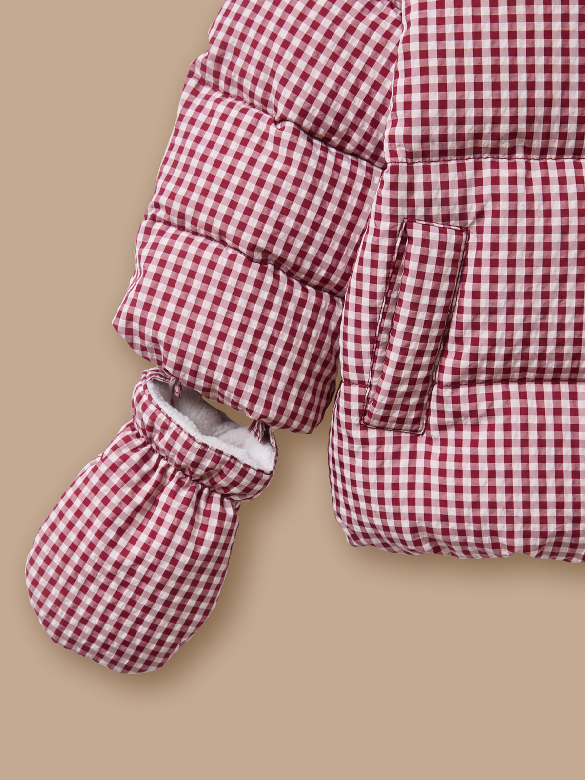 Baby's Vichy-Print Padded Jacket