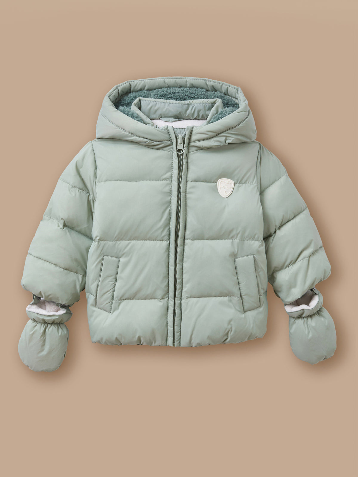 Doudoune unie doublée sherpa Bébé
