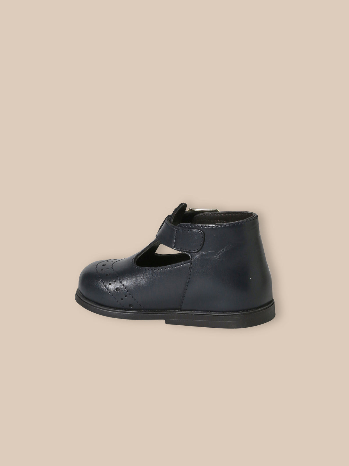 Baby's leather T-strap shoes