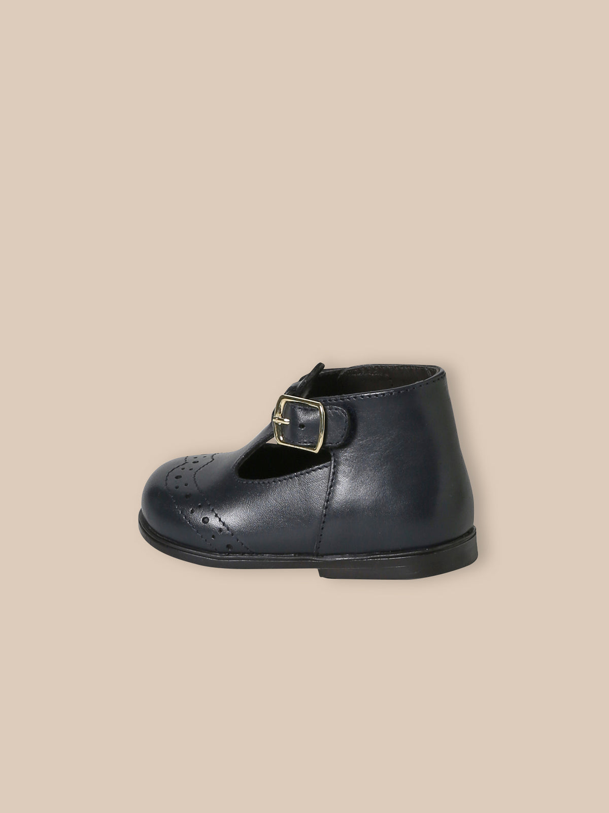 Baby's leather T-strap shoes