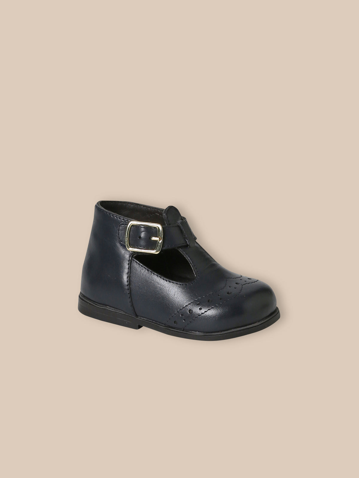 Baby's leather T-strap shoes