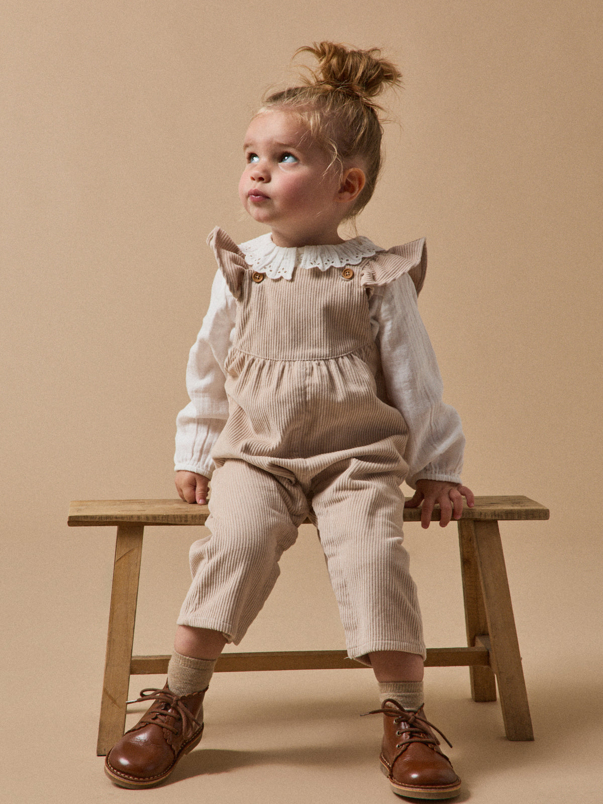 Baby's scalloped leather ankle boots