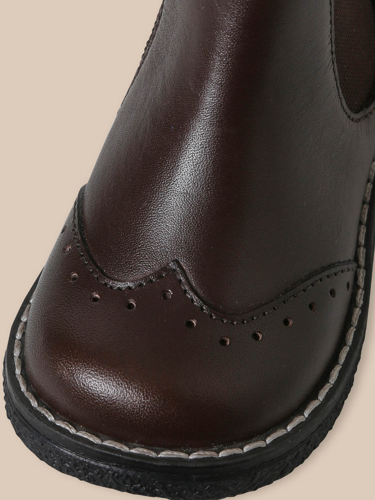 Boots Chelsea bébé en cuir