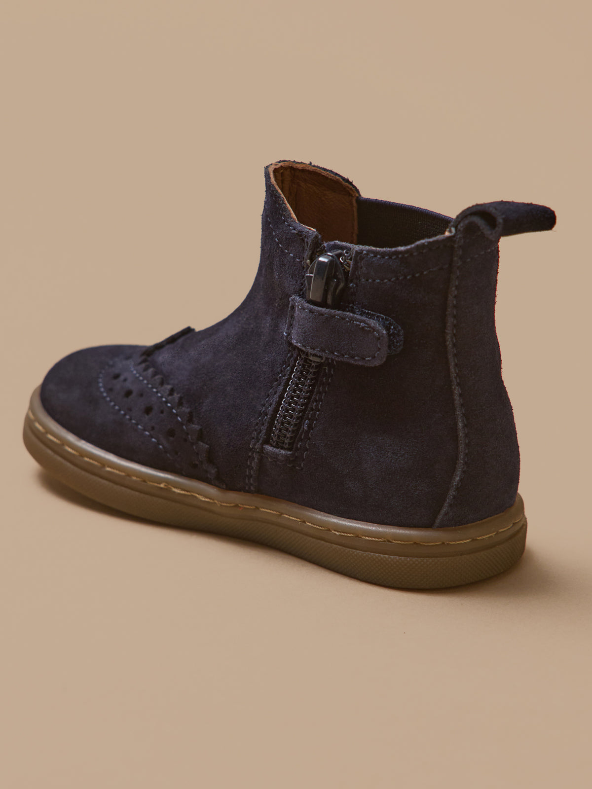 Boots chelsea bout fleuri cuir bébé