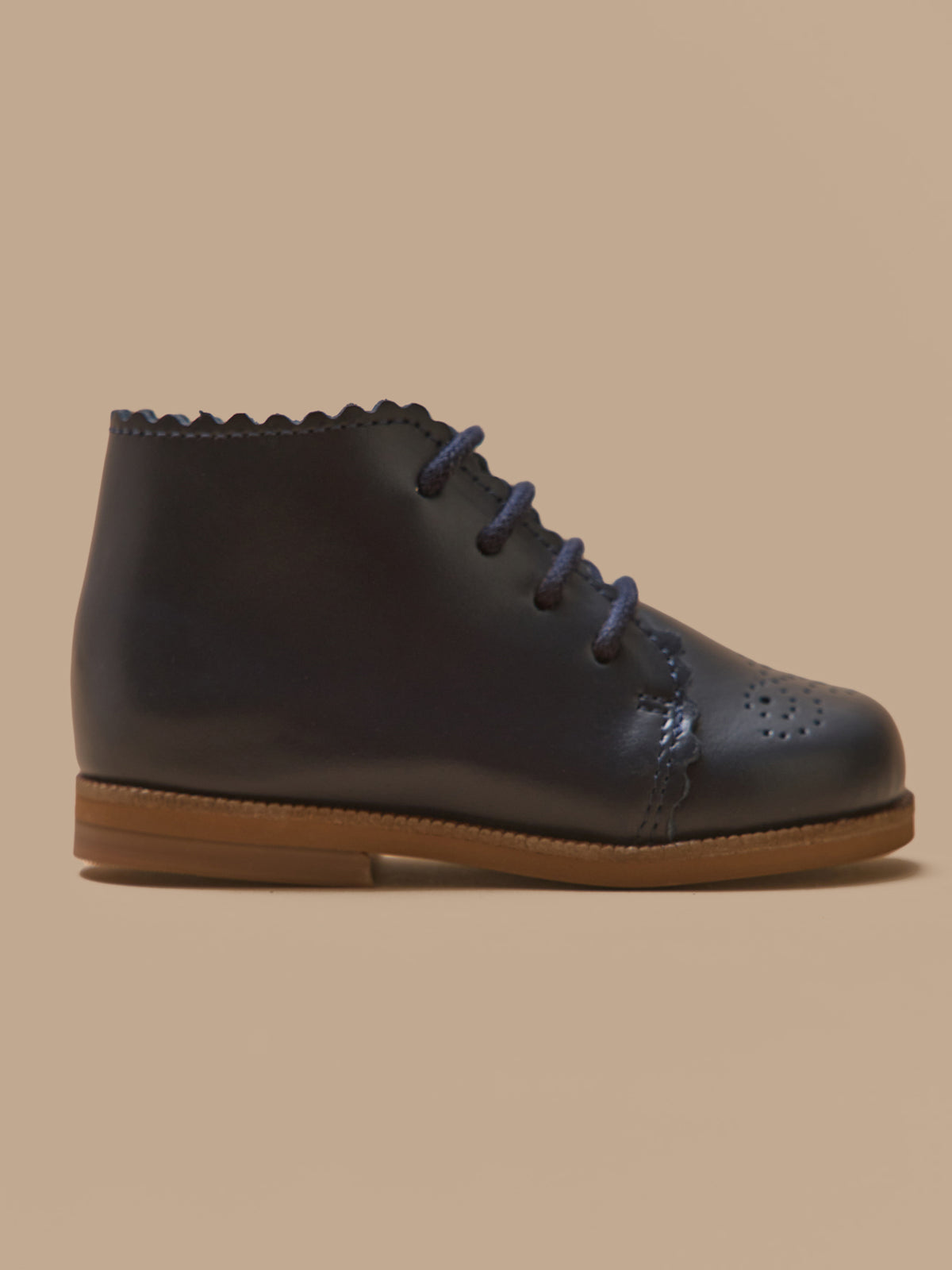 Bottines bout fleuri cuir bébé