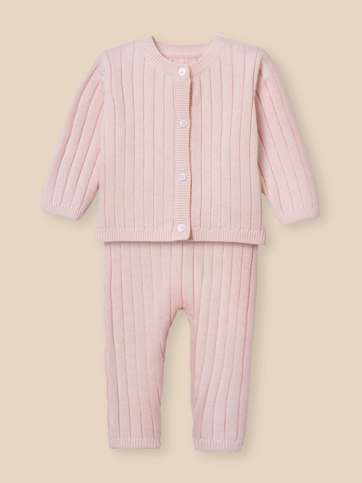 Organic cotton and wool baby set