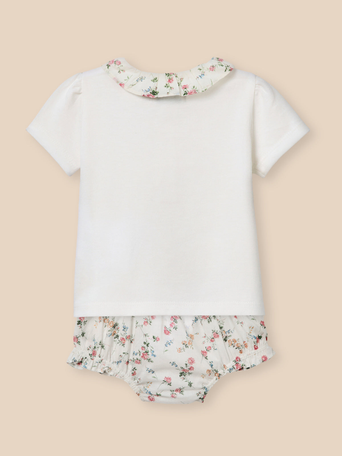 Ensemble T-shirt et bloomer en tissu liberty Bébé