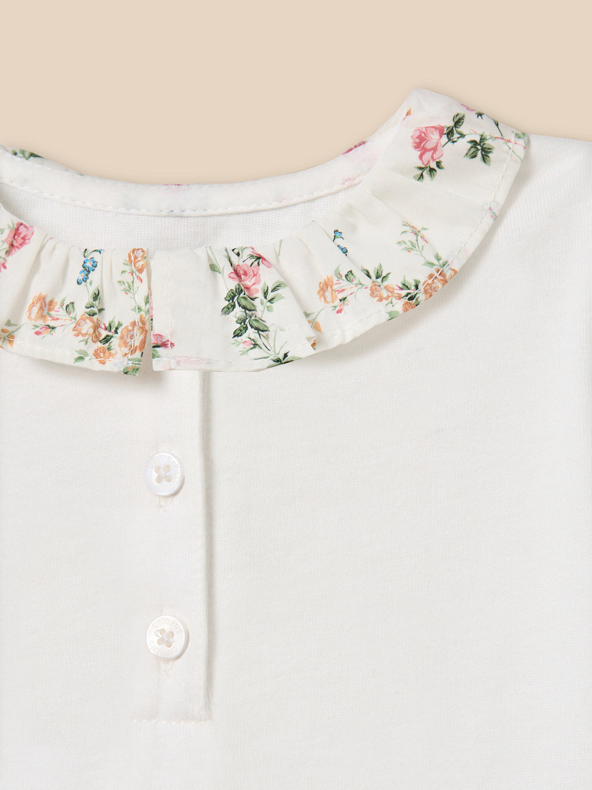 Ensemble T-shirt et bloomer en tissu liberty Bébé