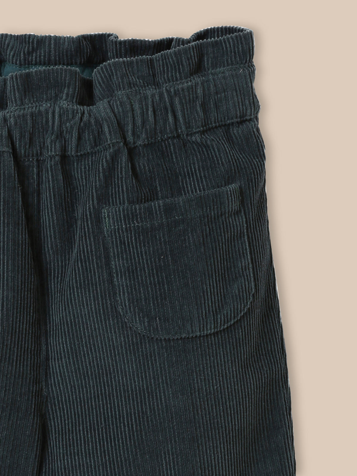 Baby's velour paperbag-waist trousers