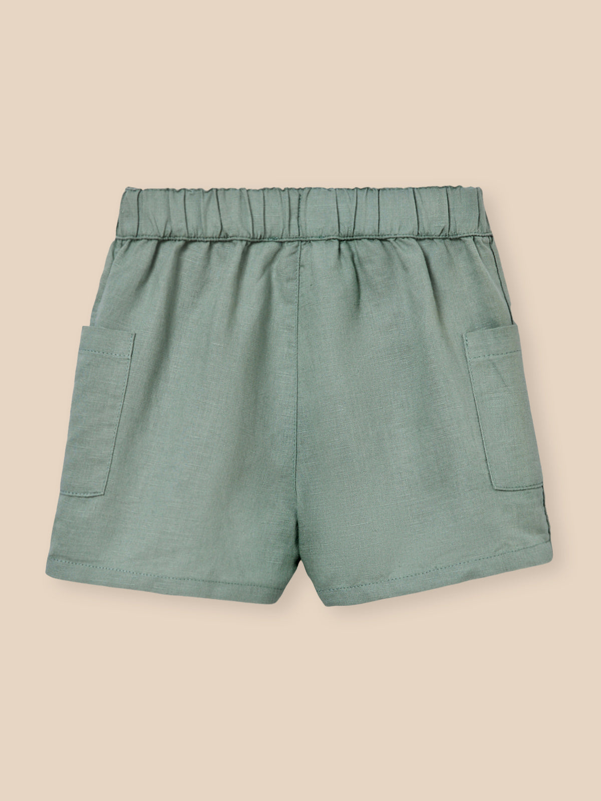 Baby linen and cotton shorts
