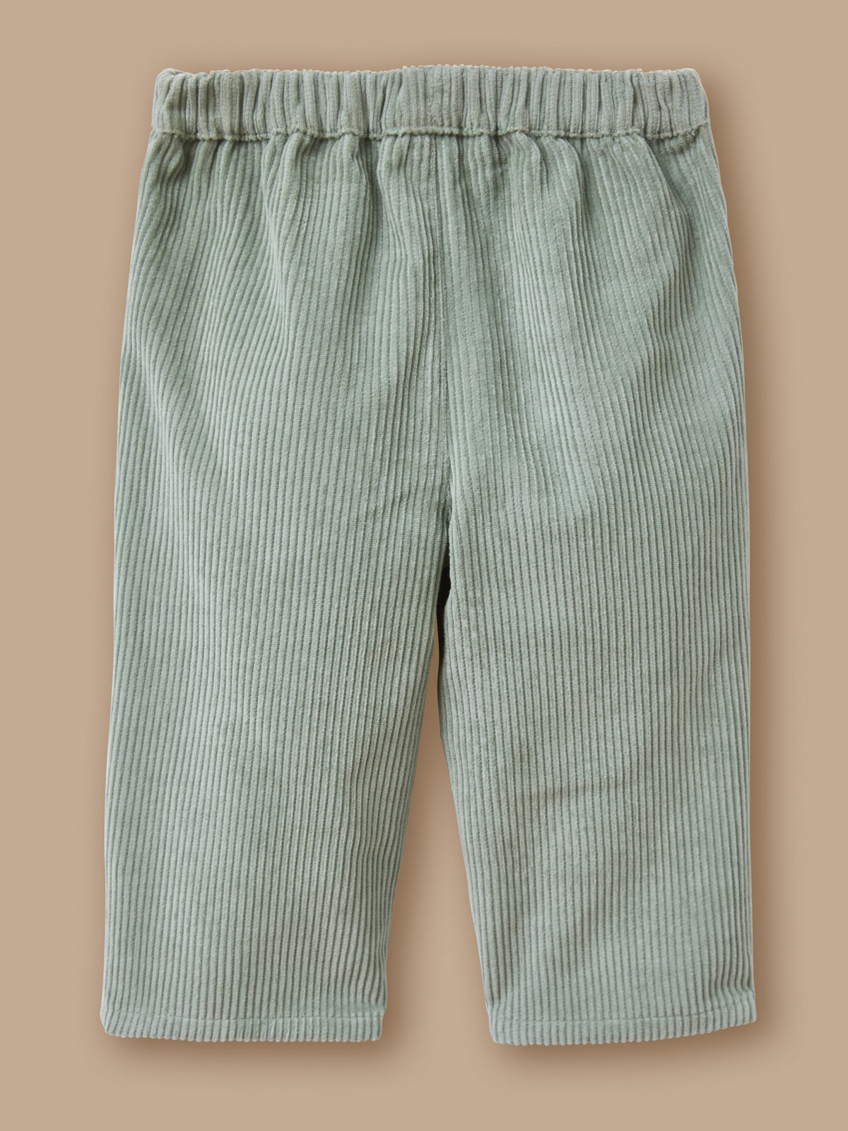 Scalloped velvet trousers for babies