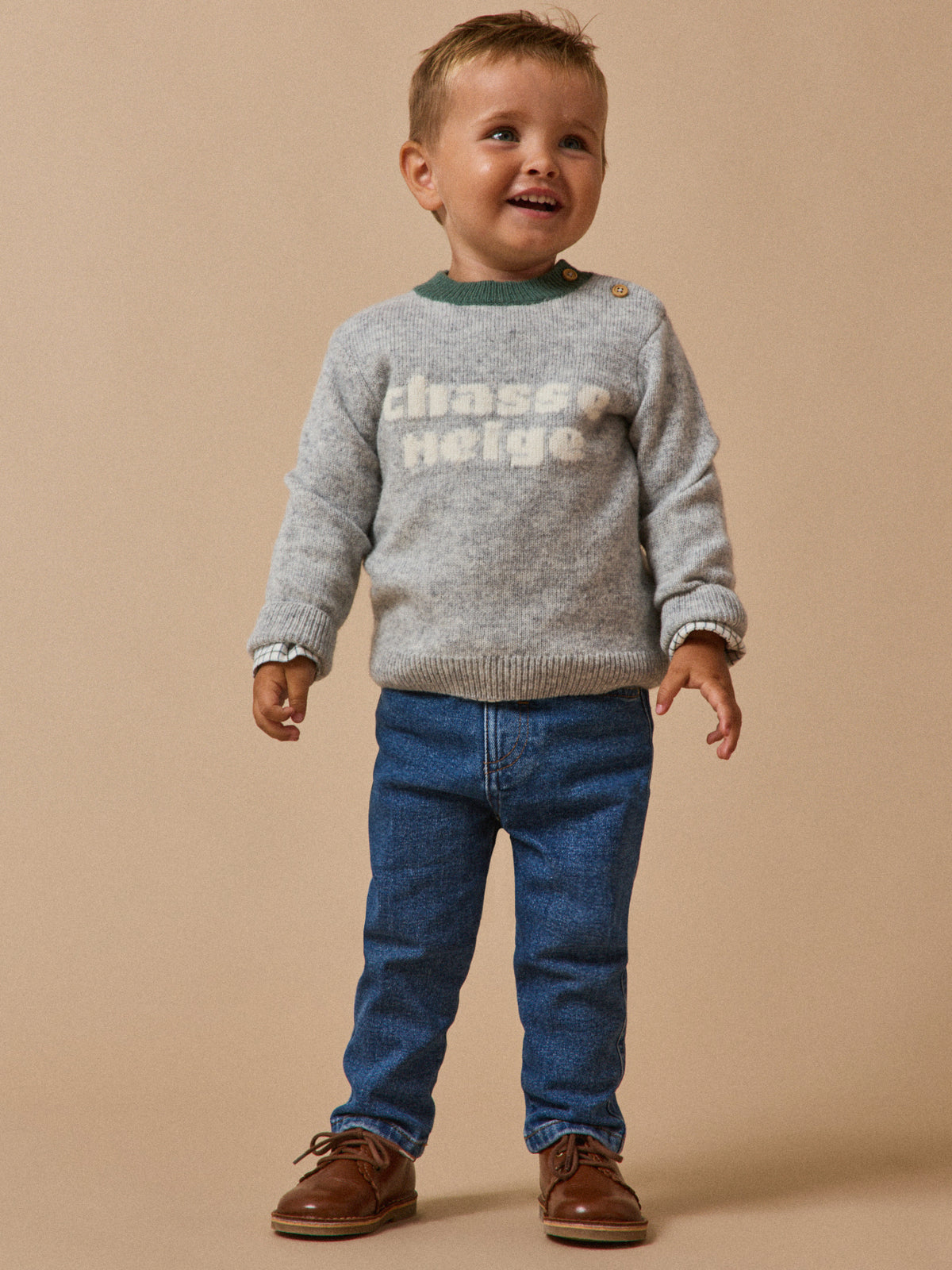Baby's wool bear sweater