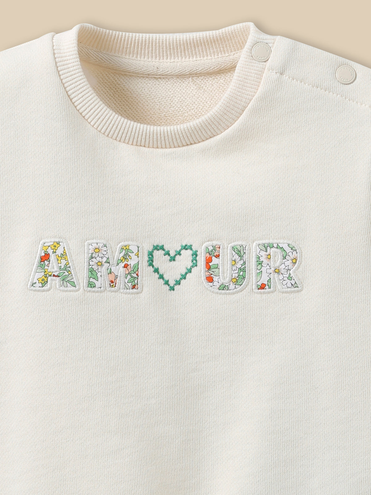Sweat lettres en tissu Liberty Bébé - Coton biologique